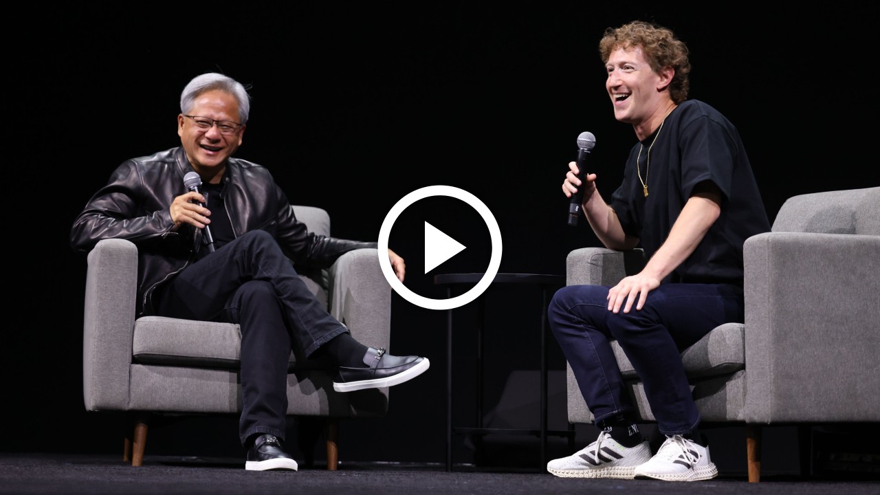 NVIDIA Founder and CEO, Jensen Huang and Meta Founder and CEO, Mark Zuckerberg